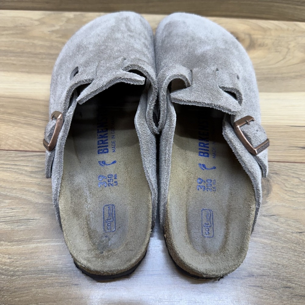 Birkenstock Boston Clogs Taupe 8 N EU 39 Soft Footbed Suede Minimalist Old Money - Picture 6 of 10